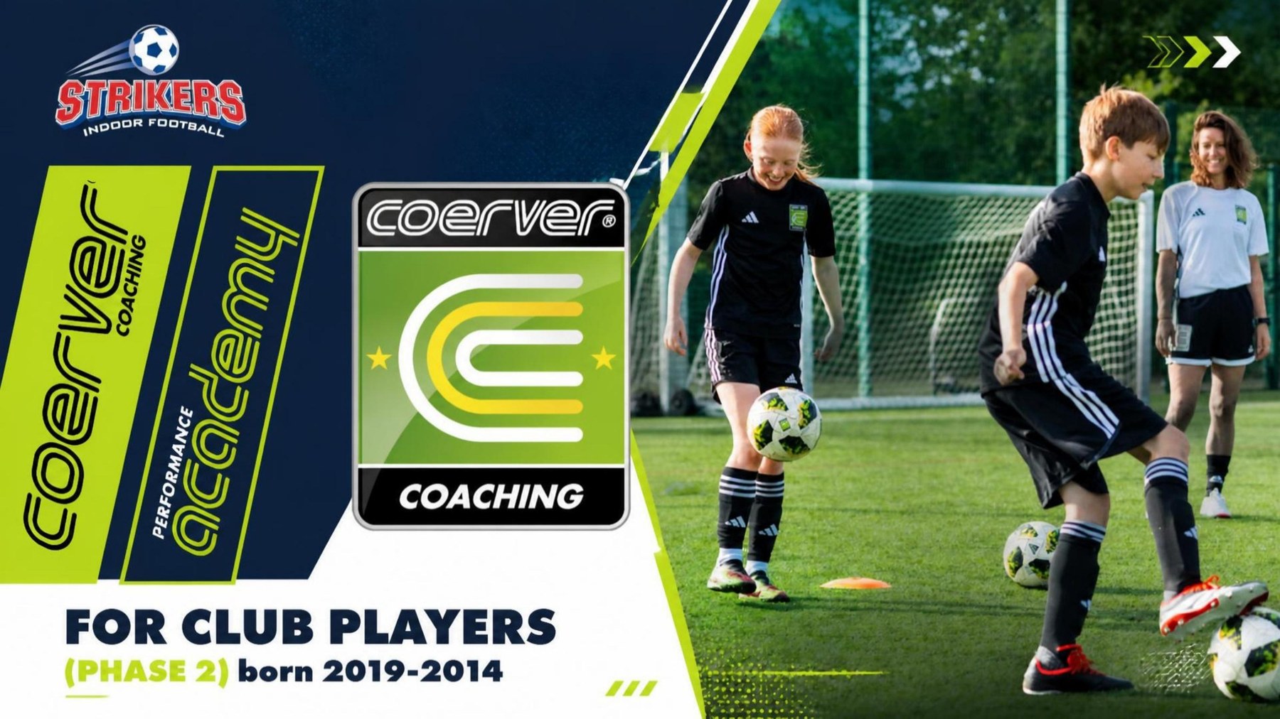 Coerver Performance Academy Boys Aberdeen – Strikers Indoor Football training session for club players born 2019-2014
