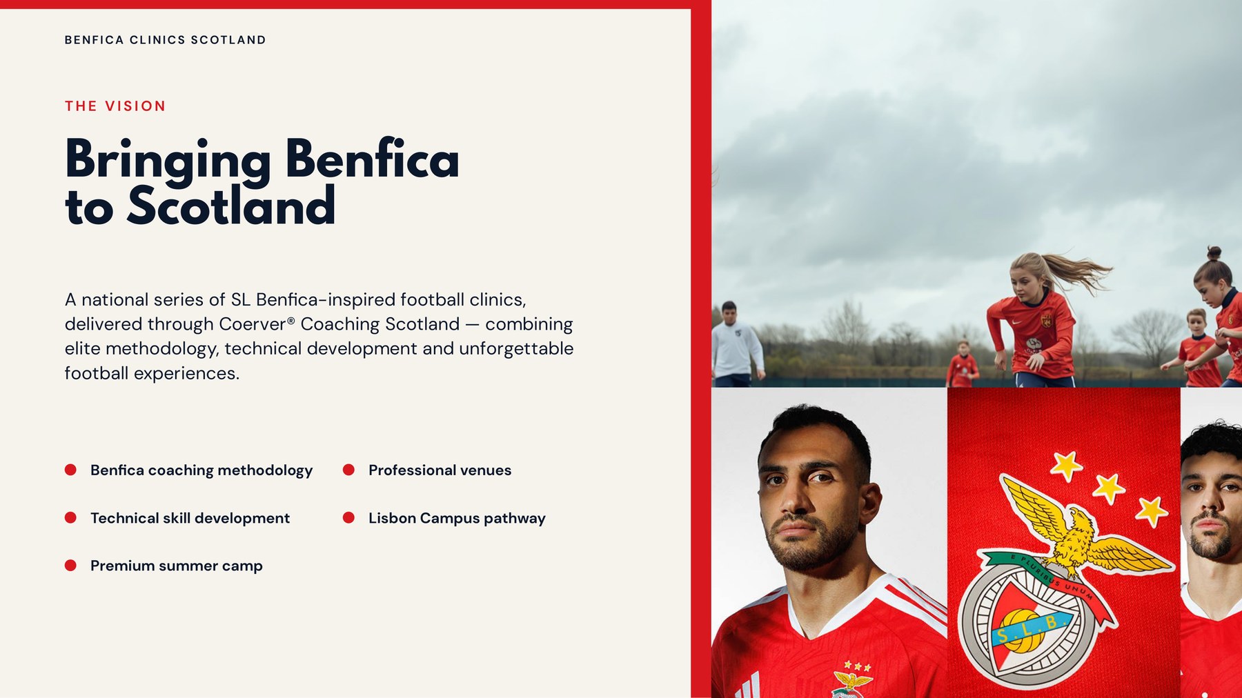 The Vision - bringing SL Benfica coaching methodology to Scotland