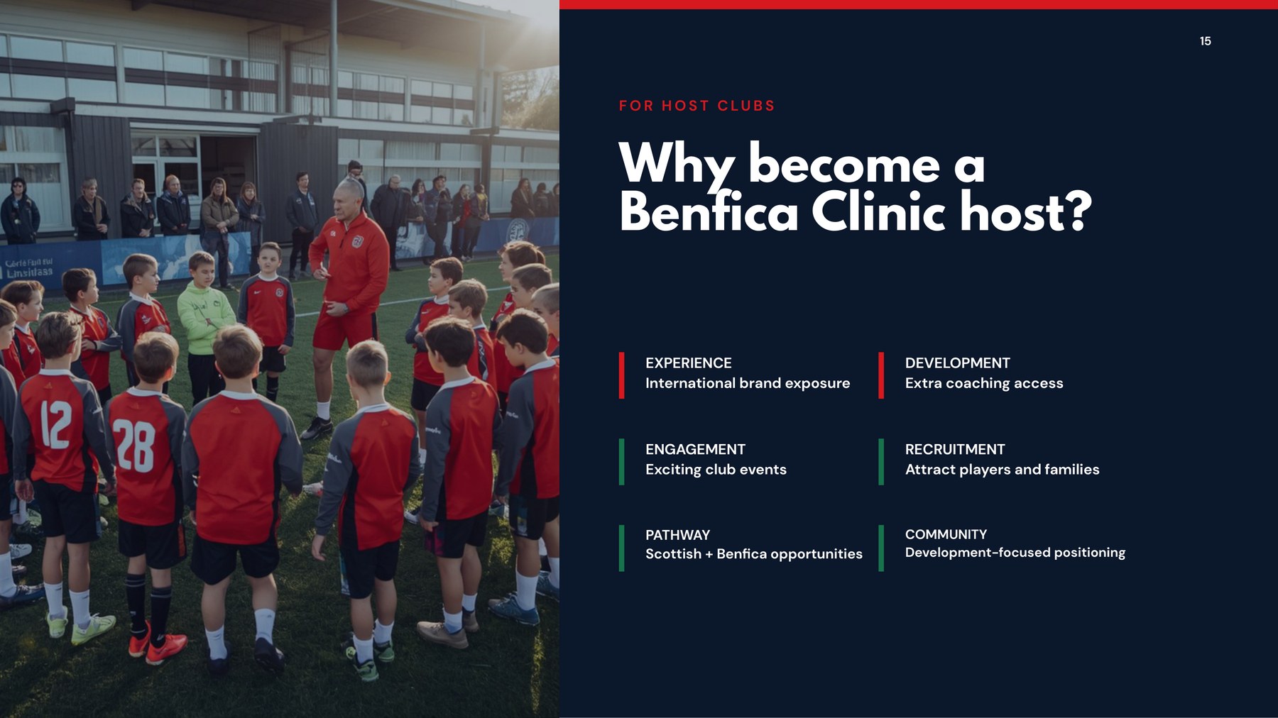 Why become a Benfica Clinic host club