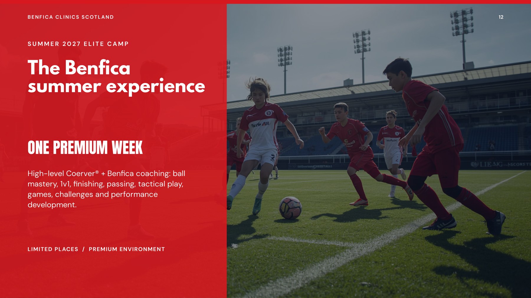 Summer 2027 Benfica elite camp in Scotland