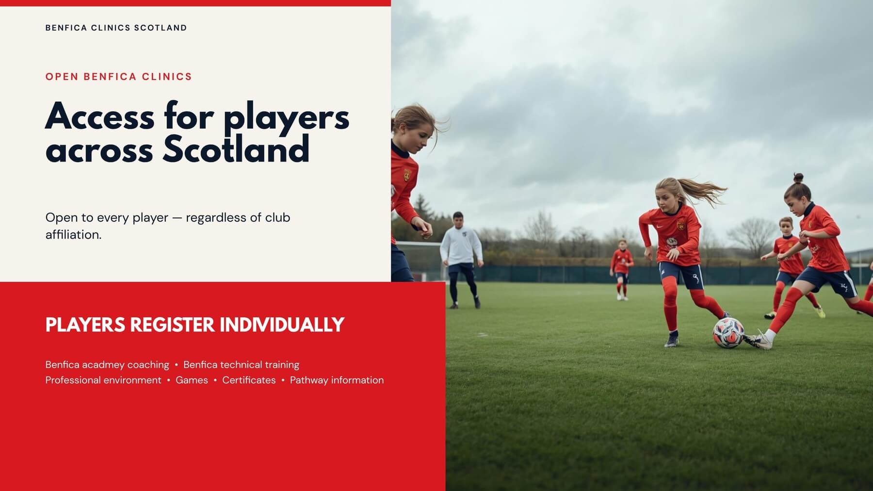 Open Benfica Clinics - Access for players across Scotland