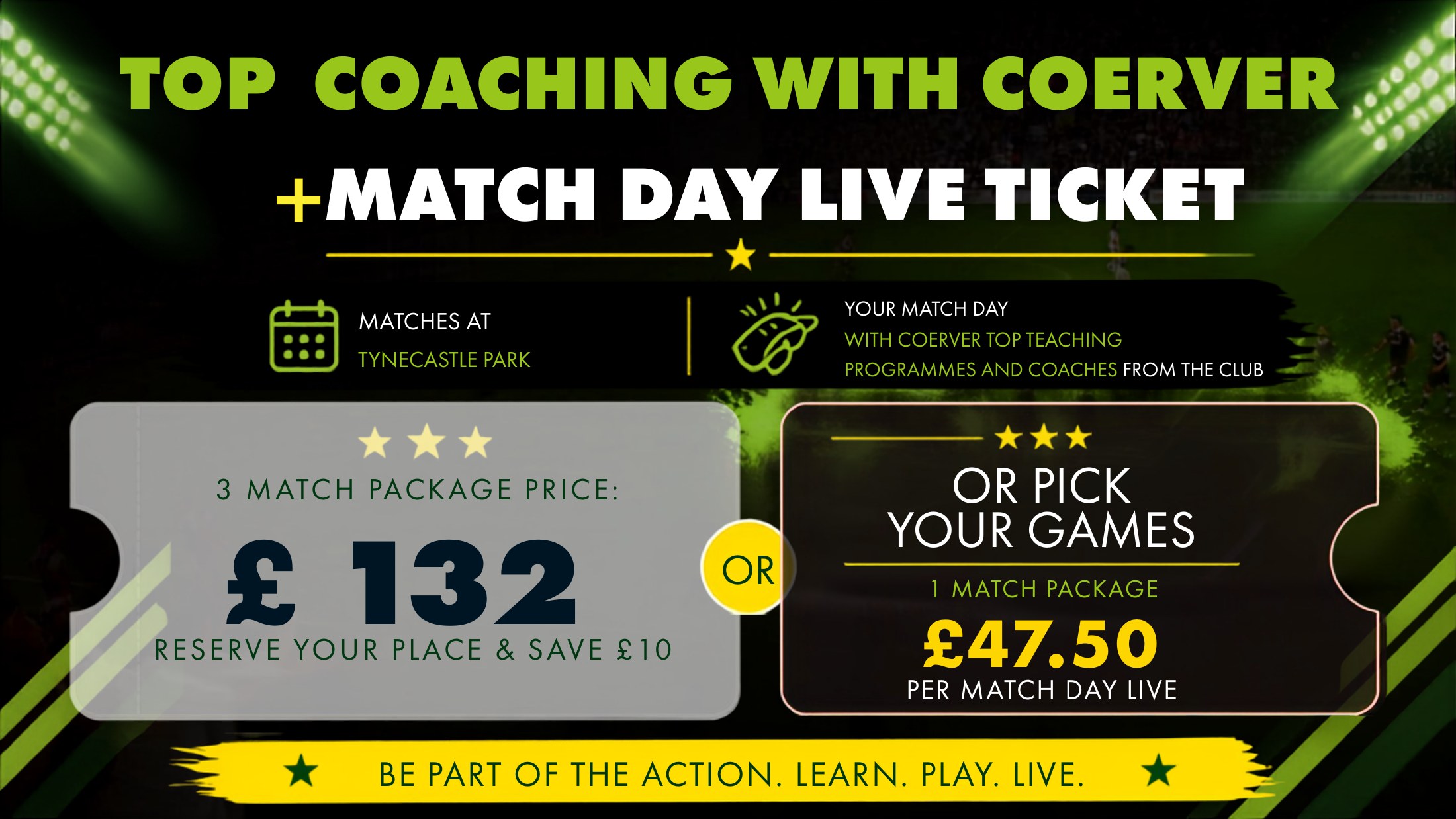 Top Coaching with Coerver + Match Day Live Ticket