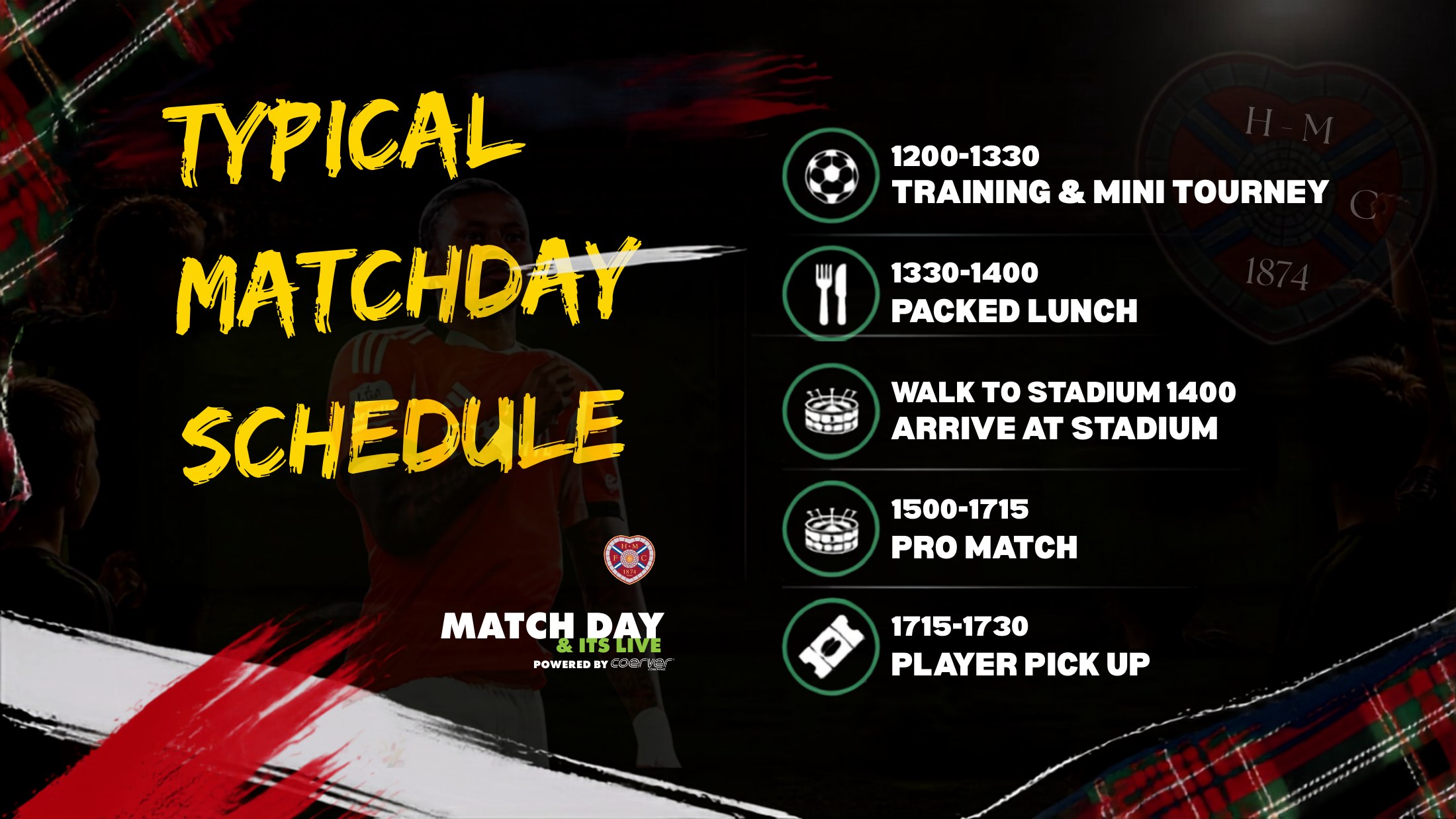 Typical Matchday Schedule