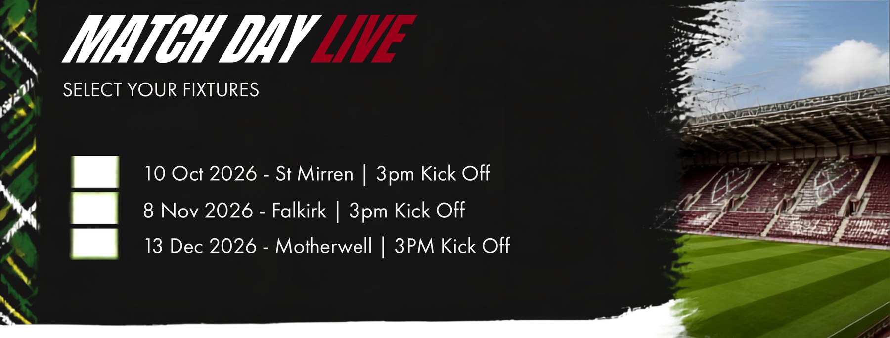 Hearts fixtures: St Mirren, Falkirk, Motherwell