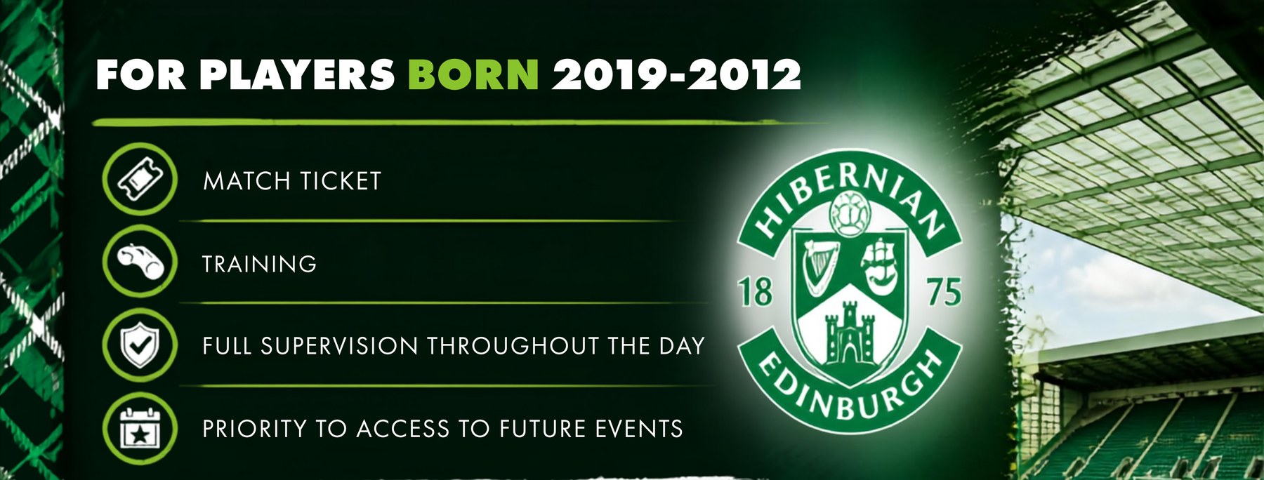 Hibs Match Day - For players born 2019-2012