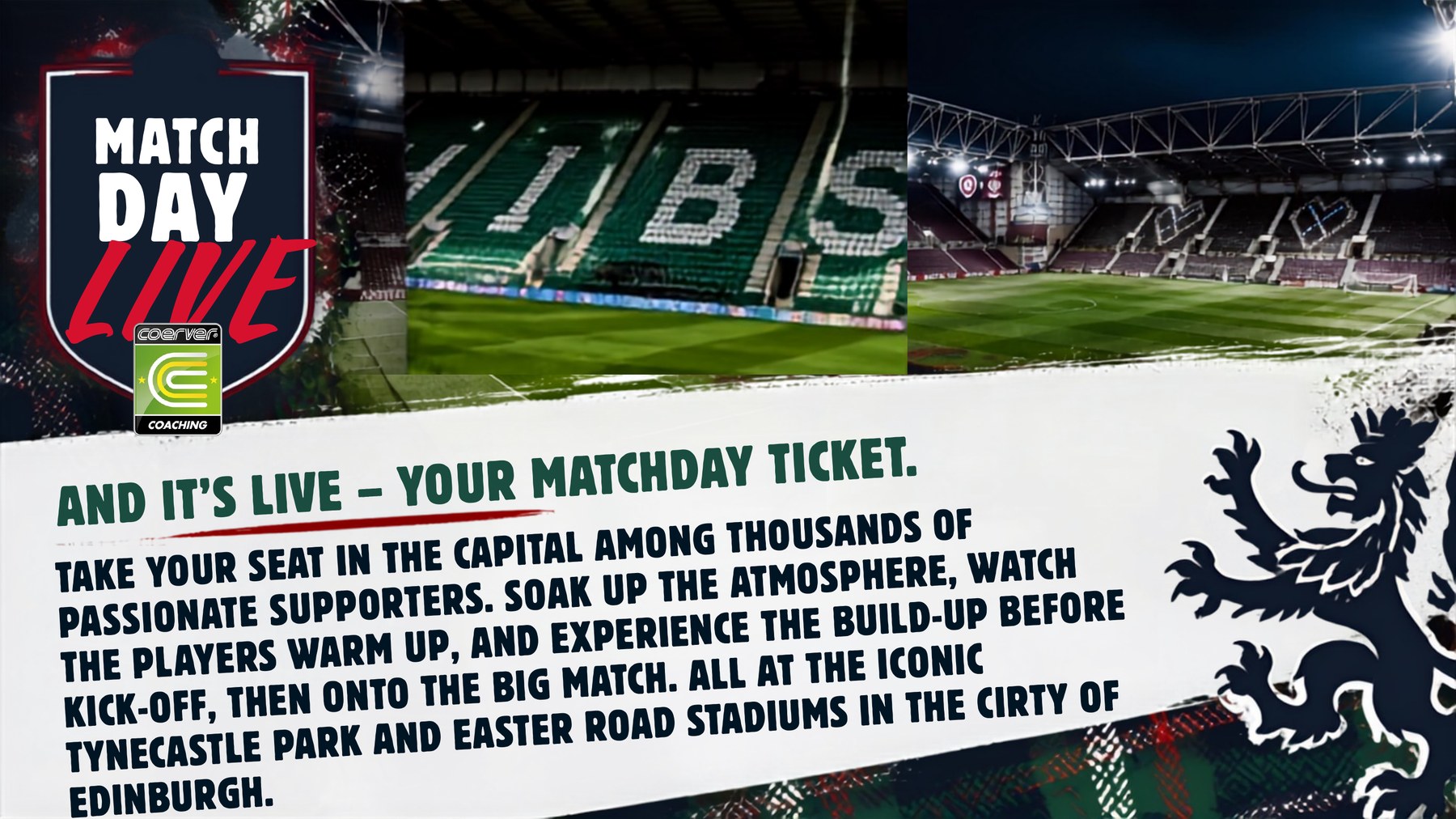 And it's Live - Your Matchday Ticket