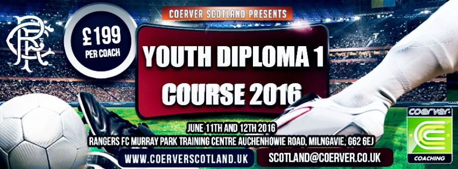 Coerver&reg; Coaching Youth Diploma 1 2016 June 11th 12th at Murray Park